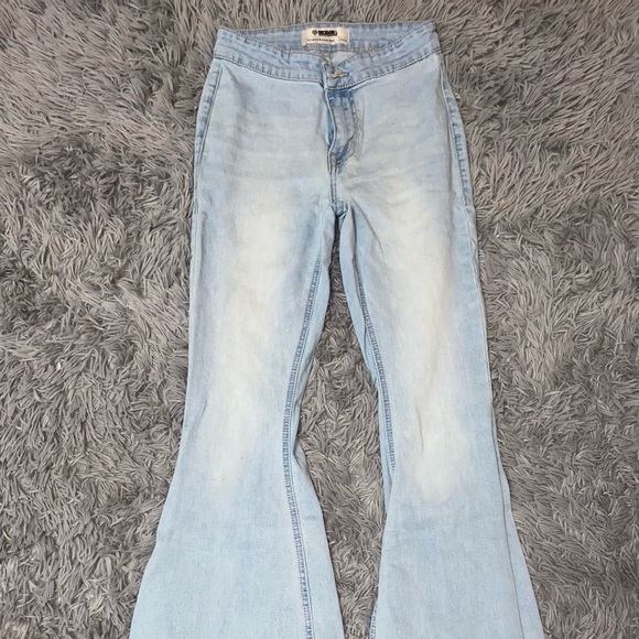 Light Wash Milbrook Rock & Roll Denim Bell Bottoms - Picture 2 of 10